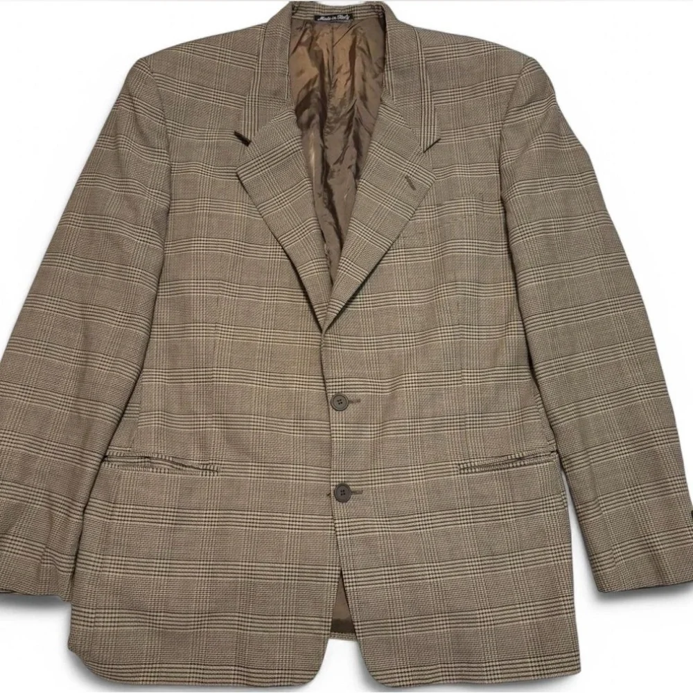 VTG Giorgio Armani Le Collezioni Blazer 42L Wool Blend Oversized Y2K Academia